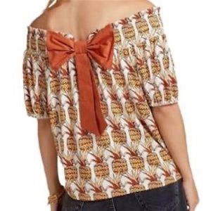 NWT! Anthropologie pineapple print top by Porridge.